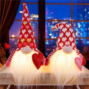 2 Pack Lighted Valentines Gnomes